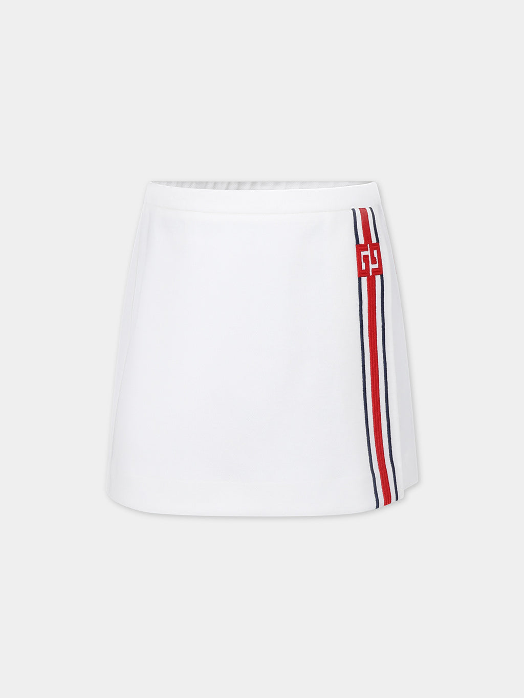 White casual skirt for girl with double G